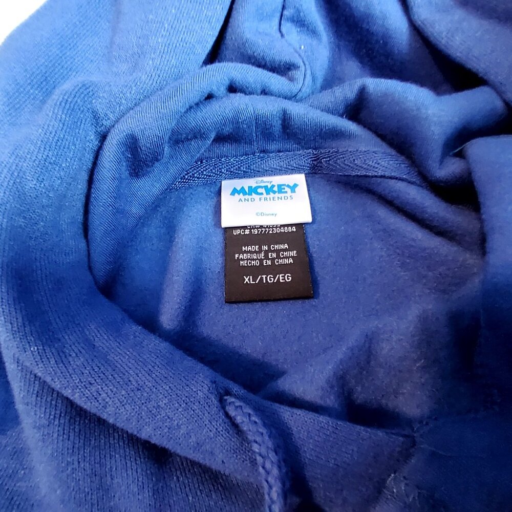 Mickey Mouse Blue Hoodie With Colorful Lettering drawstring hood Front graphicXL - Picture 5 of 8